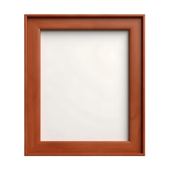 Wooden Frame Isolated on Transparent Background