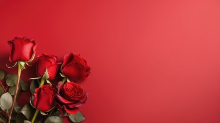 Red roses on red background