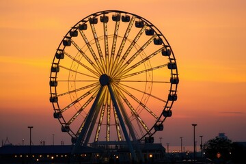Ferris wheel in sunset