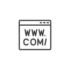 Domain name line icon