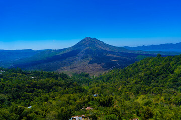 Mount Batur, an active volcano in Kintamani, Bali, Indonesia.