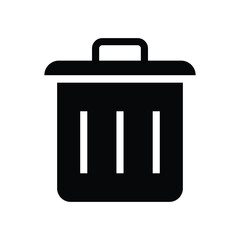 Trash bin can vector icon