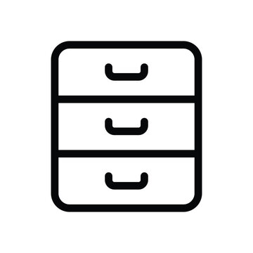 recommend clip art: Office drawer cabinet vector icon