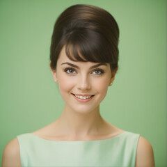 1960s studio portrait of an elegant young woman