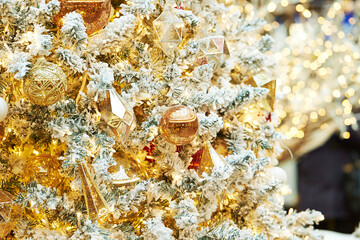 christmas tree with ornaments, christmas decoration	