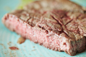 roast beef steak on a plate