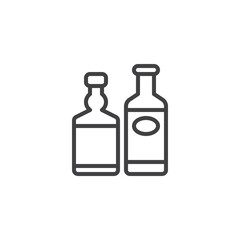 Alcoholic beverages line icon