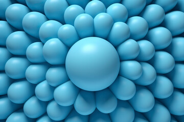 3d background of blue balls.