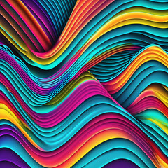 Abstract colorful wave background.
