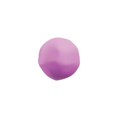 Plasticine lilac ball 3D style, vector illustration