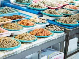 Seafood at the fish market