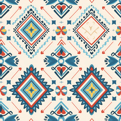 seamless geometric pattern with elements,art,ornament,vintage ,Ai generated	