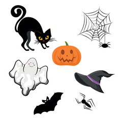 A set of items for the Halloween holiday.
