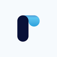 Gradient letter r logo