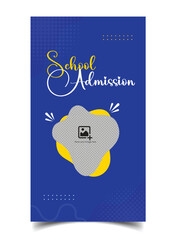 school admission template, instagram post, school admission post, vector design, Admission Poster