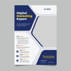 Obraz premium Business abstract vector template. Brochure design, cover modern layout, annual report, poster, flyer in A4 with colorful triangles, geometric shapes for tech, science, 