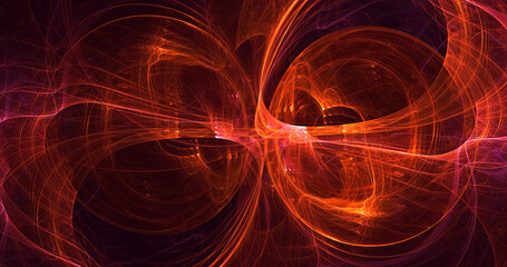 3D manual rendering abstract fractal light background