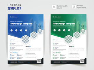 Modern Corporate Flyer Design Template fully editable