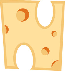 Cheese Alphabet Letter N