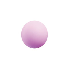 Shiny ball in cute 3d style, vector illustration isolated on white background.