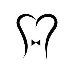 a chef hat with bow , restuarant logo template