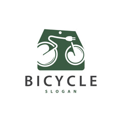 Bicycle Logo Design Template Minimalist Illustration