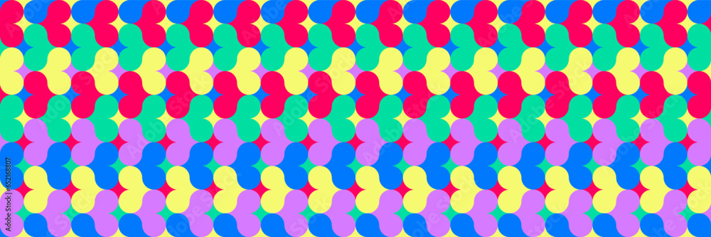 Aufkleber horizontal pastel multicolored modern heart shape design for pattern and background.