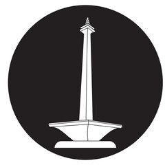 Fototapeta premium Monas monument icon,