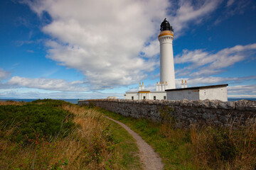 Fototapeta na wymiar Covesea Skerries Lighthouse, originally belonging to the Norther