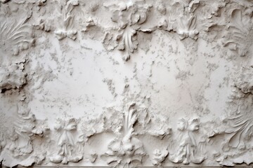White textured wall background with a rough, grunge concrete finish in a light gray or aged marble design