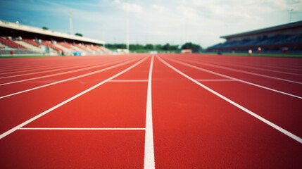 Nobody running track for athletic competition