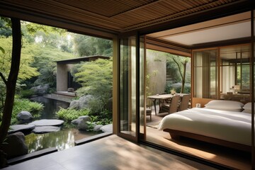 Asian Fusion-Inspired Peaceful Bedroom