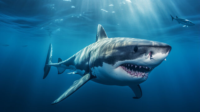 Selective image of Great white shark