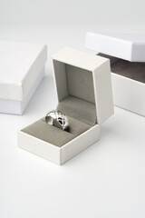 Jewelry box on white background studio shot