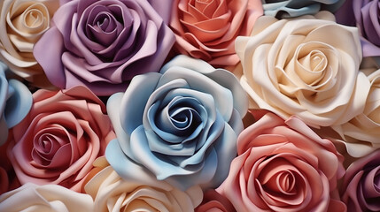 Colorful roses bud background.