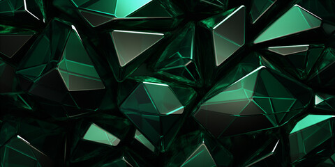 Luxury Emerald Stones Parametric Abstract background