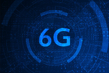 concept of technology 6G mobile network , New generation telecommunication , high-speed mobile Internet,	
