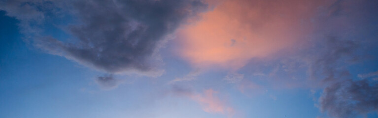 Fototapeta na wymiar web banner twilight sky with cloud in summer season