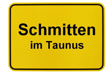 Illustration eines Ortsschildes der Gemeinde Schmitten im Taunus in Hessen