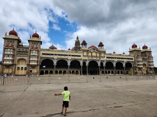Mysore, Karnataka India - July 28 2023: Mysore Palace in Mysuru.