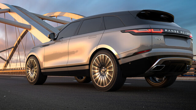 Range Rover Velar while driving