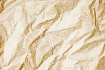 Brown crumpled paper texture. Grunge old parchment background. Stained dirty burned message backdrop for graphic design. Vintage ancient empty copy space background.	