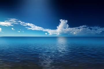 blue sky and seascape