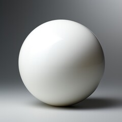 A white egg sitting on top of a table. Imaginary perfect sphere.