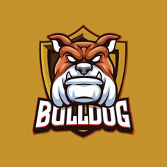 Vector dog head mascot logo for sport and esport logo template