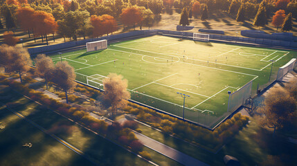 Textured free soccer field