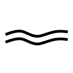 Obraz premium Vector silhouette of straight wave lues curved lines, white background. Suitable for design apps, web, area sign symbols, logos, etc.