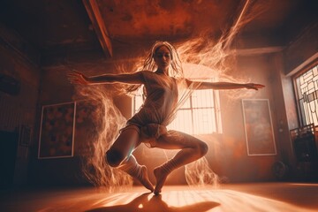 Creative photo of dancer dancing, AI generated