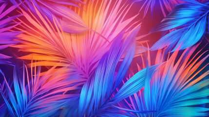 Tropical and palm leaves