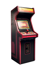 Arcade game machine. isolated object, transparent background
